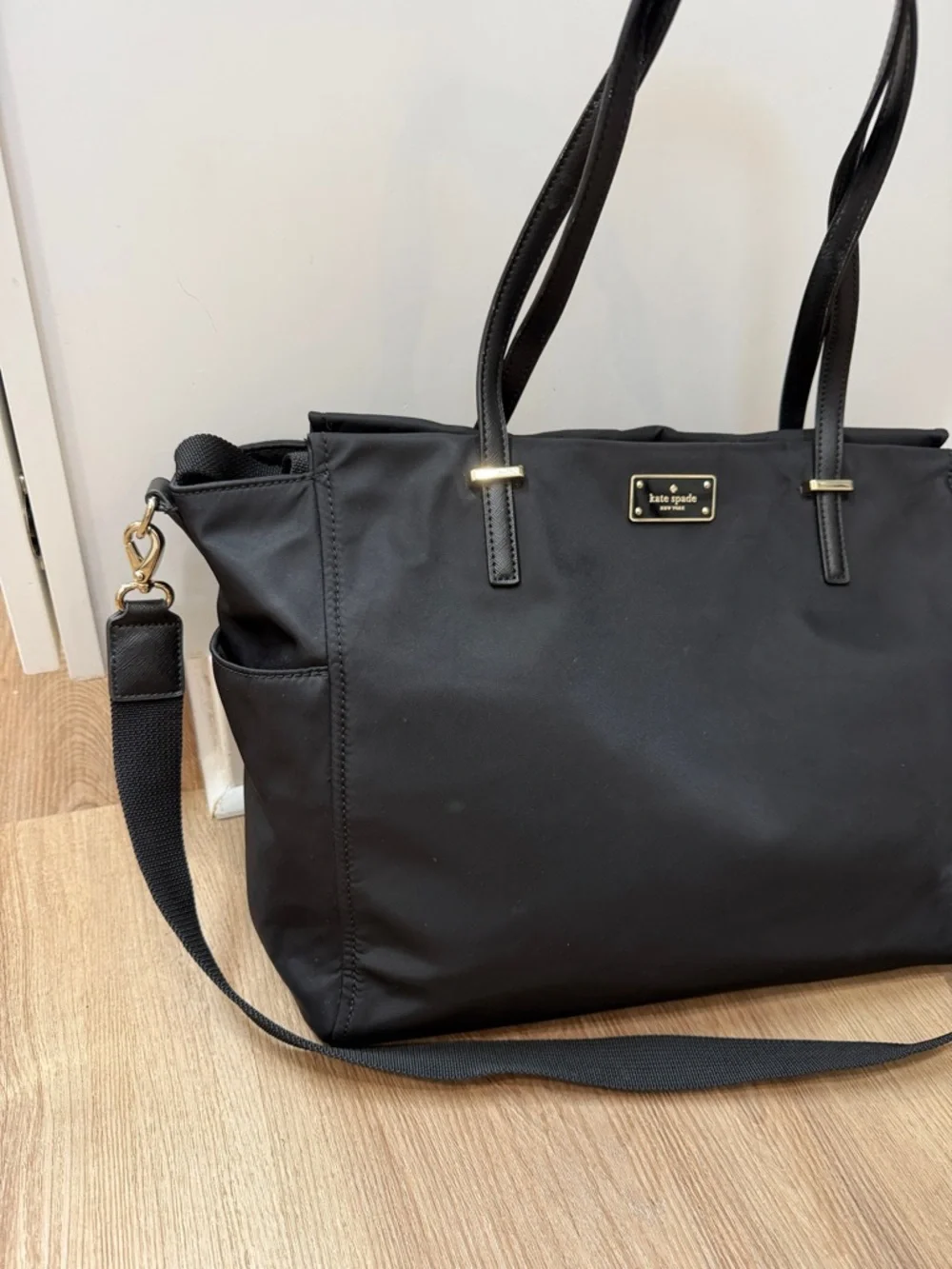 Kate Spade Black Diaper Bag Nylon Baby Large - Picture 2 of 11